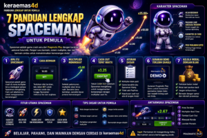 keraemas4d menghadirkan 7 rahasia ampuh Spaceman untuk pemula. Pelajari multiplier, cash out, astronot futuristik, dan Pragmatic Play Demo sekarang.